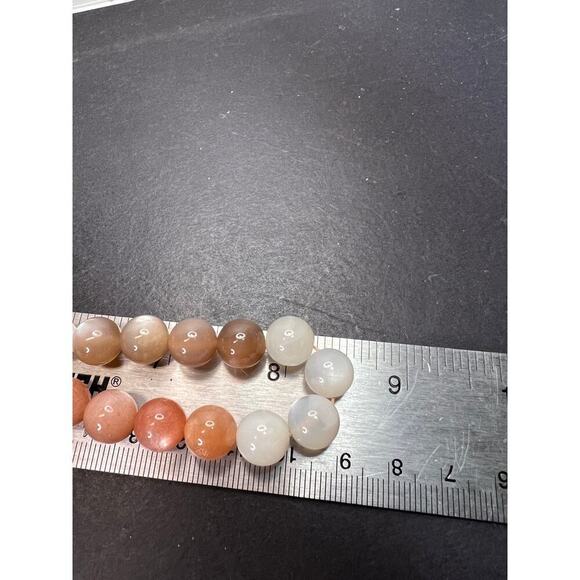 Mixed moonstone sterling silver bolo necklace - Picture 8 of 11